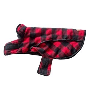Red and Black Plaid Dog Coat